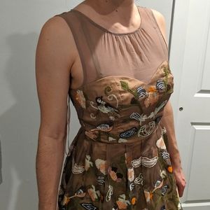 Moulinette Soeurs Beaded Bird Dress Sz 4